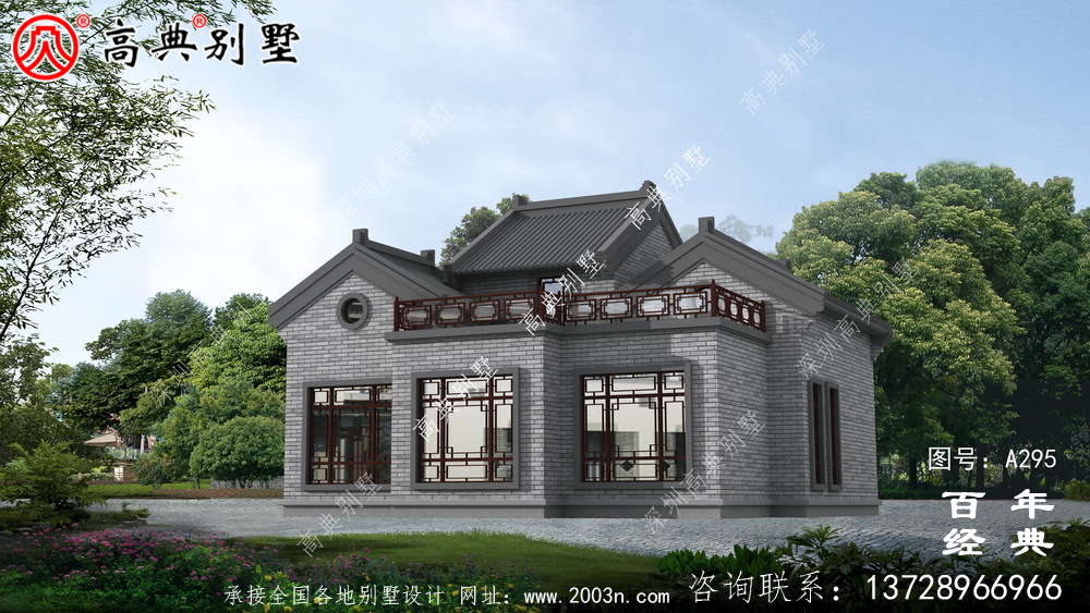 經(jīng)濟實用的中式單層別墅設(shè)計效果圖