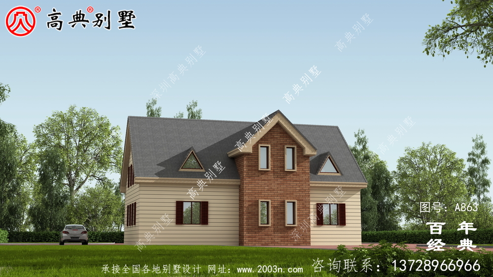 一樓鄉村別墅設計家庭圖紙,占地約146平方米,