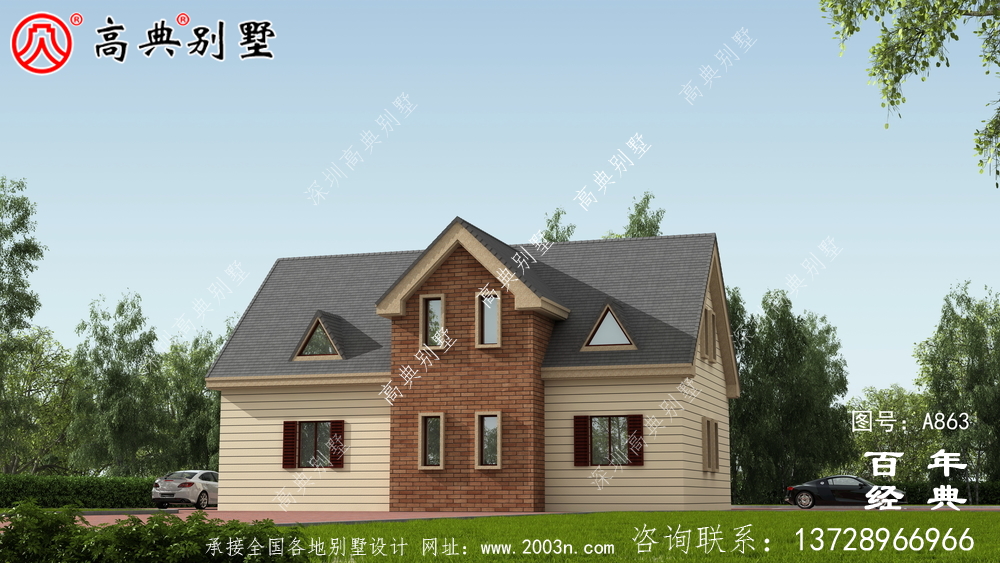 一樓鄉村別墅設計家庭圖紙,占地約146平方米,