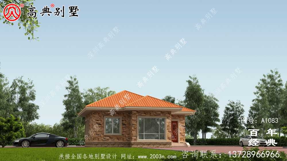 預(yù)算10萬(wàn)元的歐式一層別墅設(shè)計(jì),農(nóng)村一層自建住