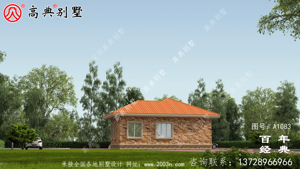 預(yù)算10萬(wàn)元的歐式一層別墅設(shè)計(jì),農(nóng)村一層自建住