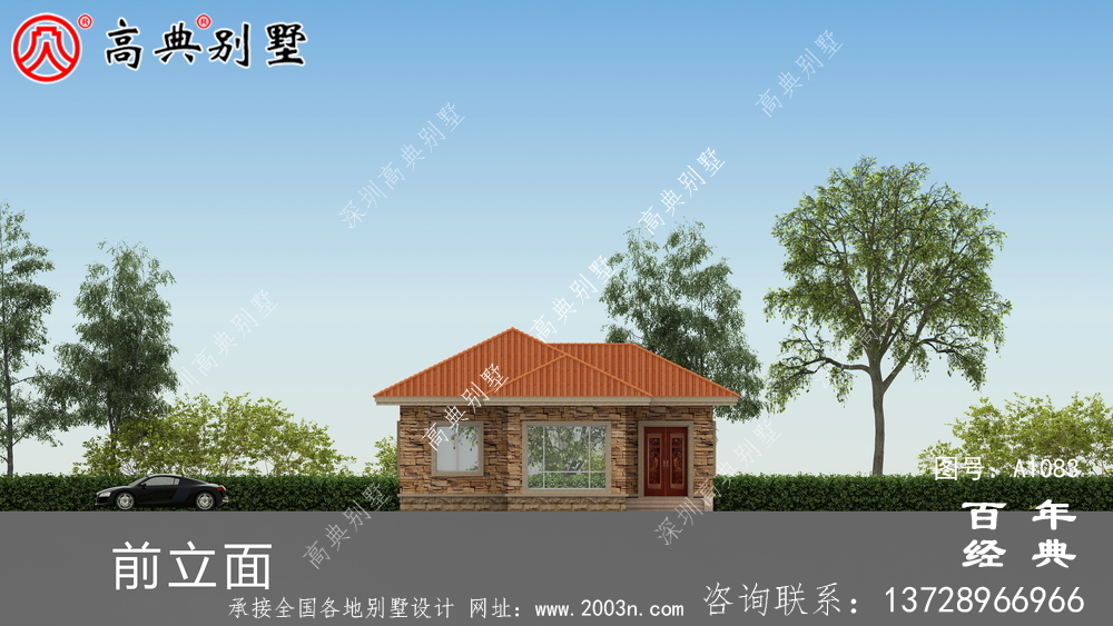 預(yù)算10萬(wàn)元的歐式一層別墅設(shè)計(jì),農(nóng)村一層自建住