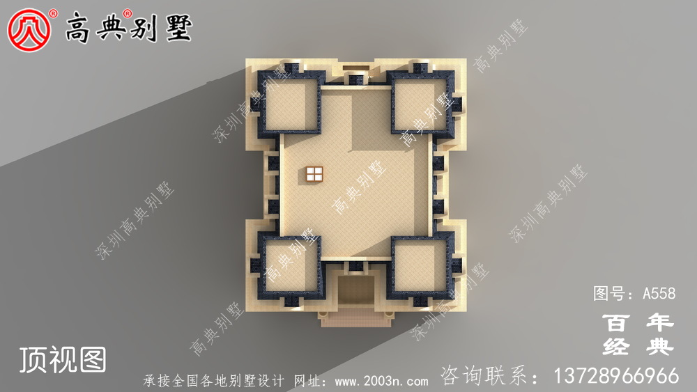農村五樓法式別墅設計圖紙及效果圖,整體風格細節精致