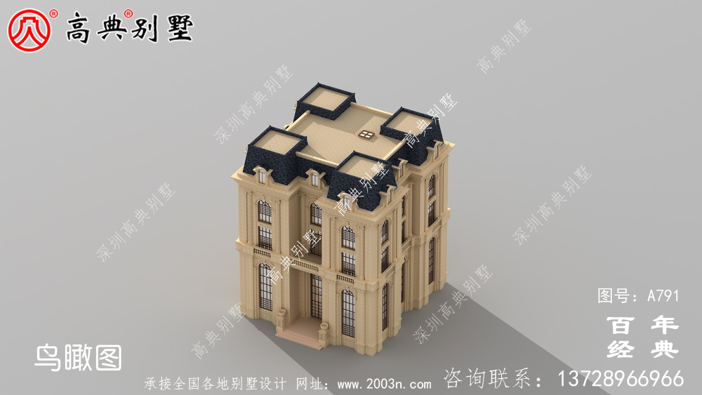 五層法式別墅設(shè)計(jì)圖紙,客廳中空復(fù)式,豪華大氣