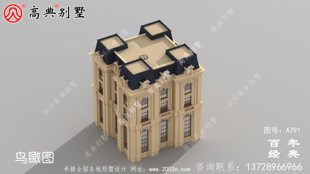 五層法式別墅設(shè)計(jì)圖紙,客廳中空復(fù)式,豪華大氣