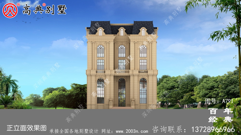 五層法式別墅設(shè)計(jì)圖紙,客廳中空復(fù)式,豪華大氣