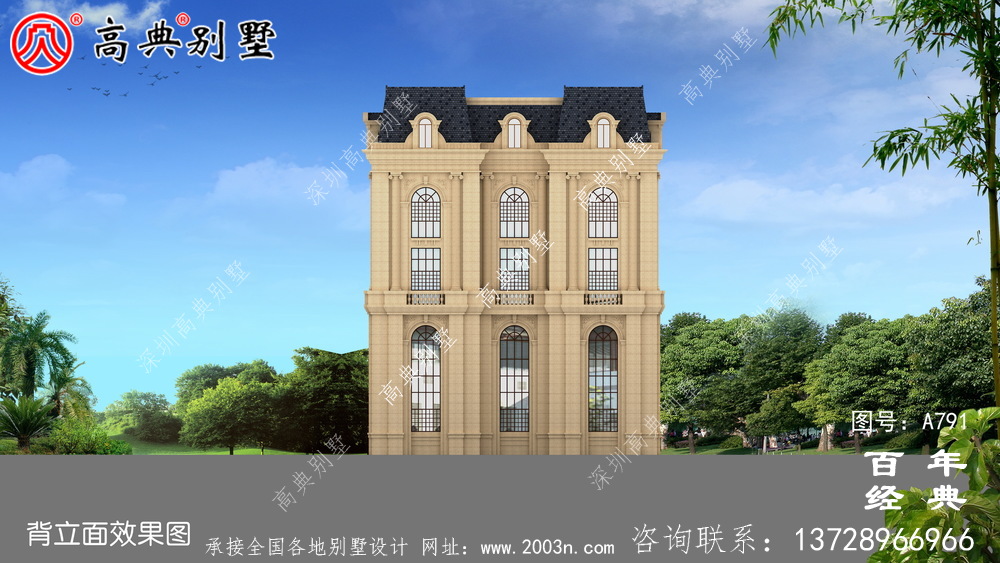 五層法式別墅設(shè)計(jì)圖紙,客廳中空復(fù)式,豪華大氣