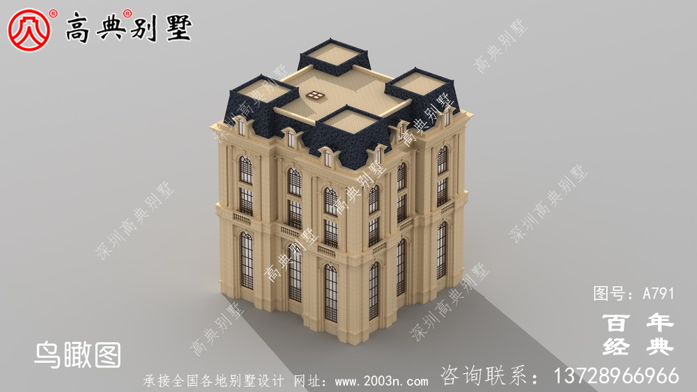 五層法式別墅設(shè)計(jì)圖紙,客廳中空復(fù)式,豪華大氣