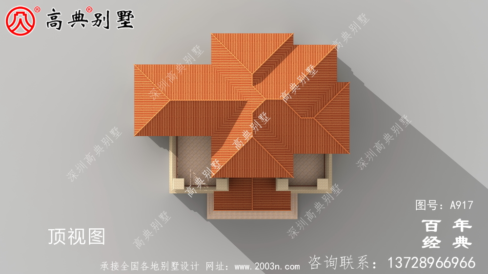 面積208平方米的經典五層別墅設計圖,包括效果圖。