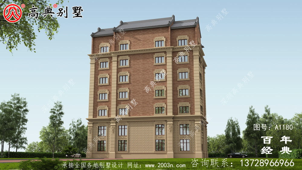 347平方米農(nóng)村法式別墅設(shè)計(jì),包括全套施工圖