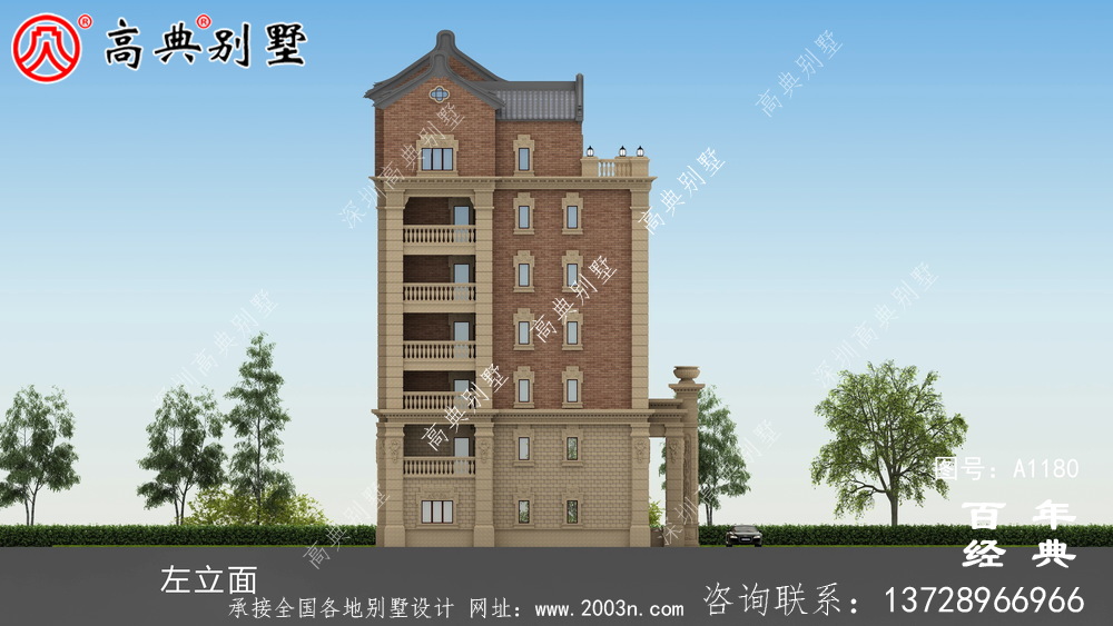 347平方米農(nóng)村法式別墅設(shè)計(jì),包括全套施工圖