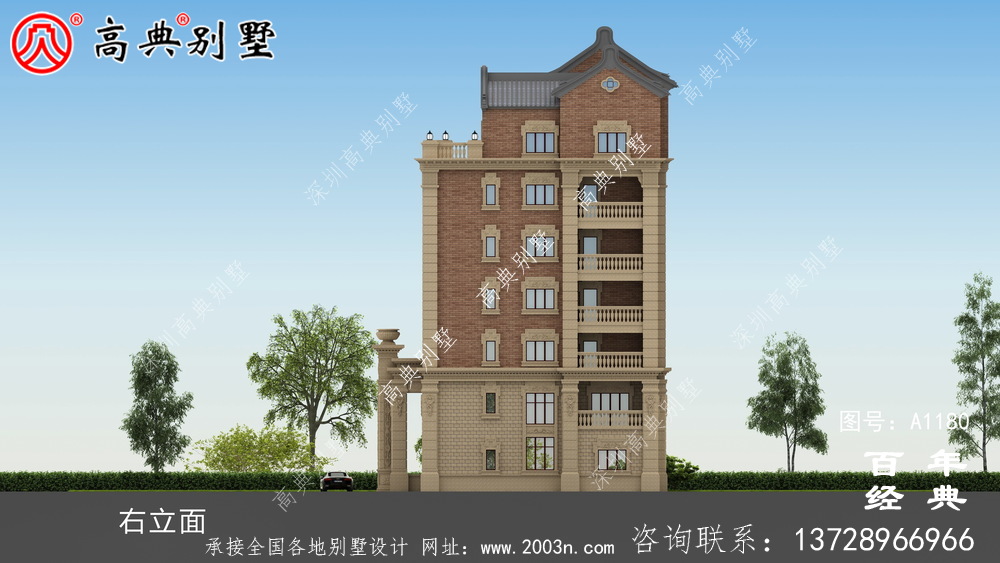 347平方米農(nóng)村法式別墅設(shè)計(jì),包括全套施工圖