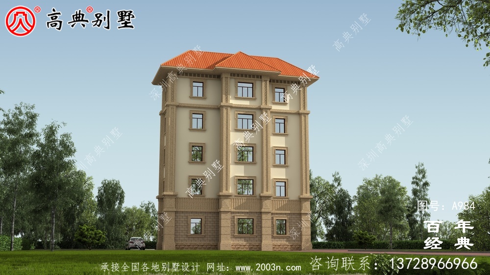 簡(jiǎn)單實(shí)用的五層農(nóng)村自建住宅設(shè)計(jì),面積159平方米。