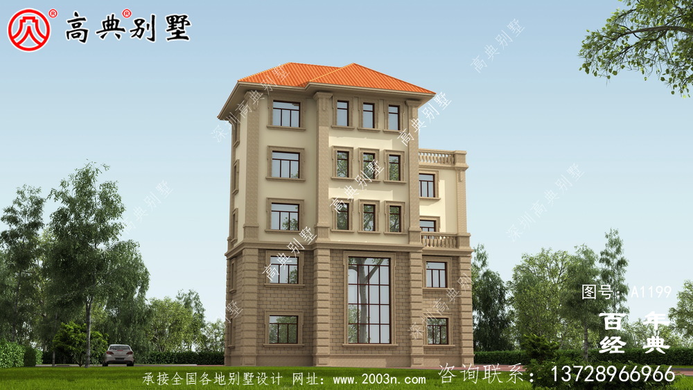農(nóng)村大戶型五層自建別墅設(shè)計(jì)圖紙,室內(nèi)功能齊全