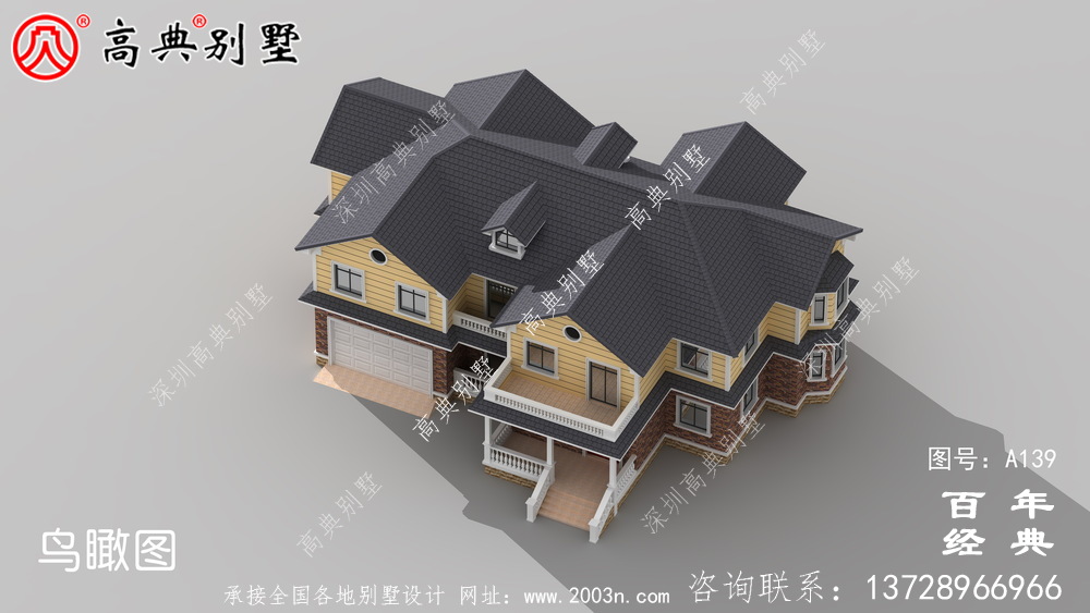 大氣豪華的兩層歐式別墅設計施工圖紙_兩層別墅設計圖紙