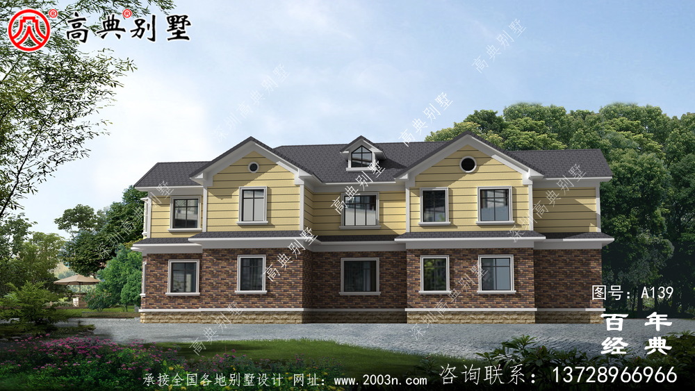 大氣豪華的兩層歐式別墅設計施工圖紙_兩層別墅設計圖紙