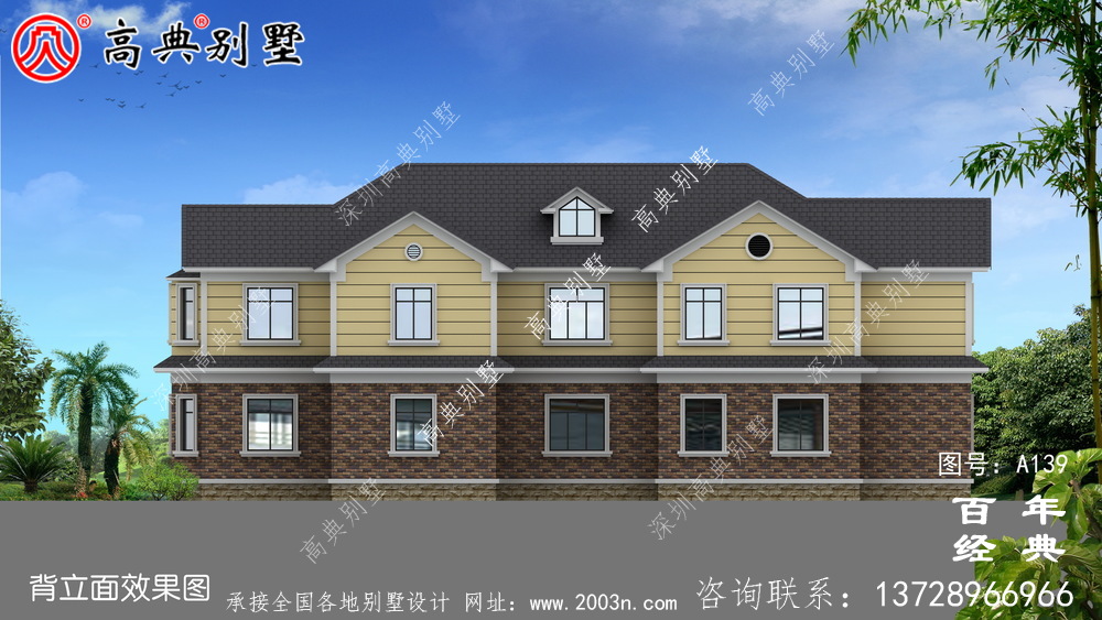 大氣豪華的兩層歐式別墅設計施工圖紙_兩層別墅設計圖紙