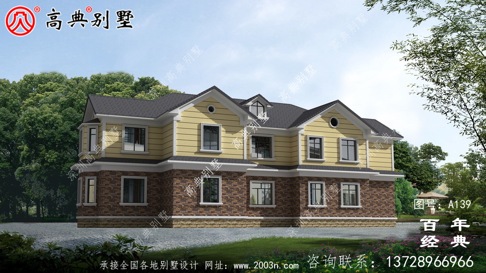 大氣豪華的兩層歐式別墅設計施工圖紙_兩層別墅設計圖紙