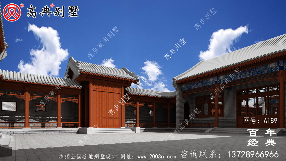 大氣中華風(fēng)別墅效果圖與施工圖_ 別墅設(shè)計圖