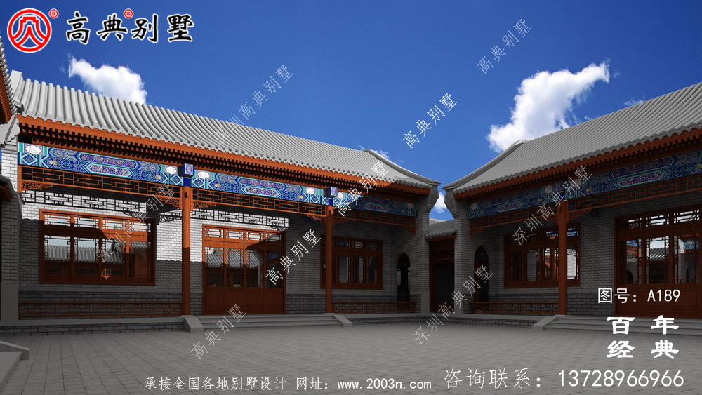 大氣中華風(fēng)別墅效果圖與施工圖_ 別墅設(shè)計圖