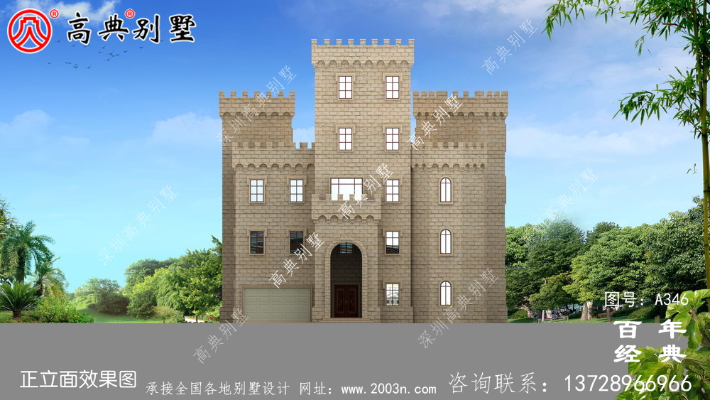 五層帶車庫平頂屋自建房屋設計圖_別墅設計圖紙,農村房屋設計圖