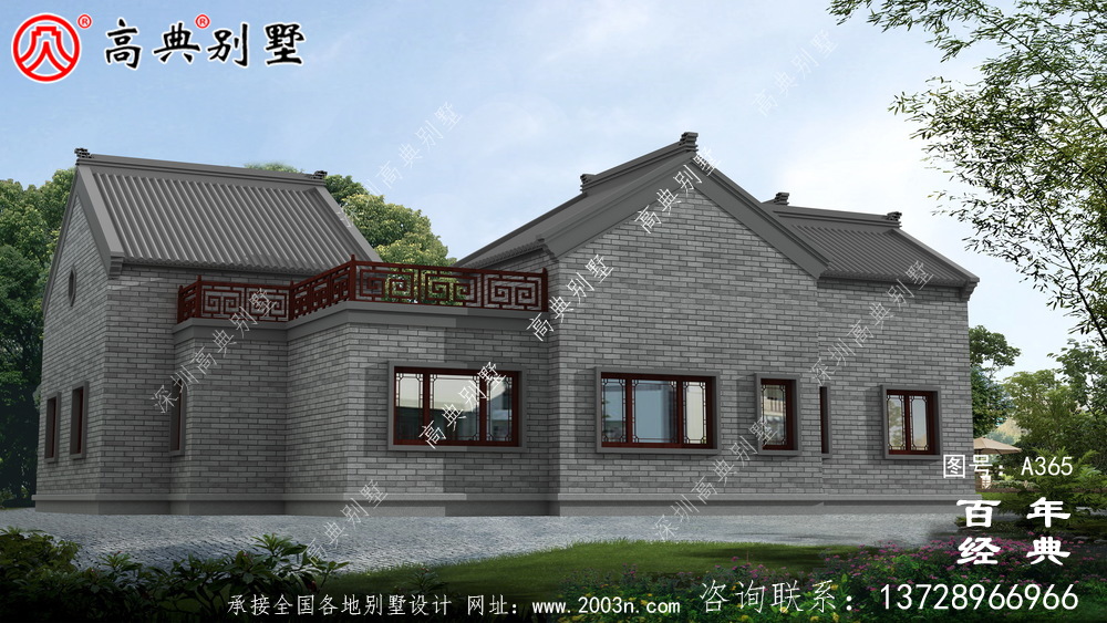 實用的單層帶車庫別墅設計圖紙及效果圖_別墅設計圖紙,農村房屋設計圖