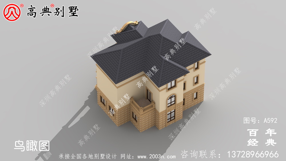 三層帶車庫別墅設計效果圖及施工圖_別墅設計圖紙,新農(nóng)村別墅,農(nóng)村自建房設計