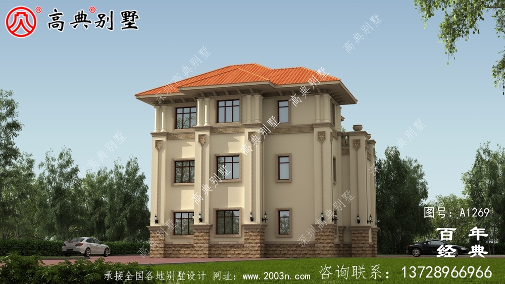 歐式風(fēng)格三層別墅設(shè)計(jì)圖紙_三層別墅圖紙