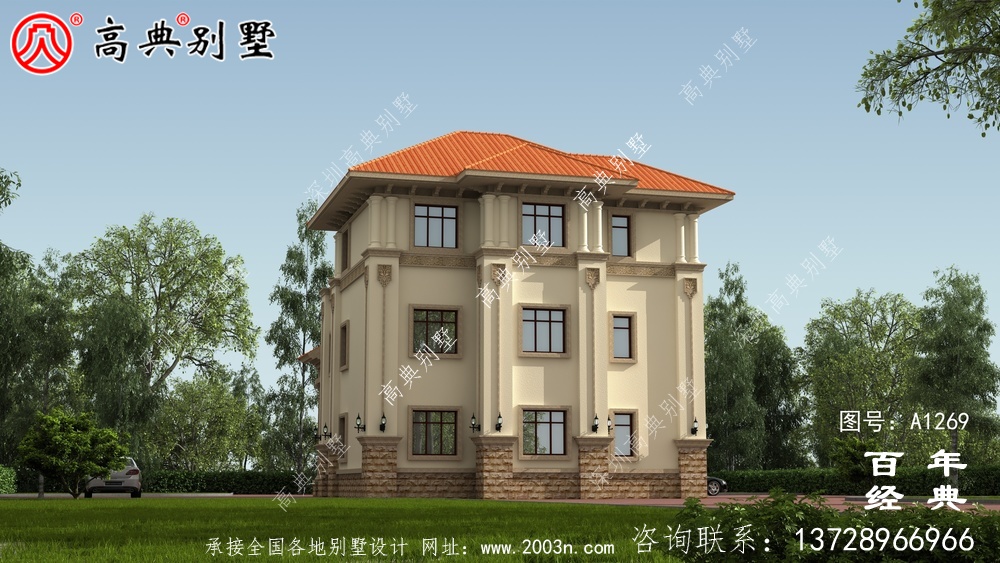 歐式風(fēng)格三層別墅設(shè)計(jì)圖紙_三層別墅圖紙