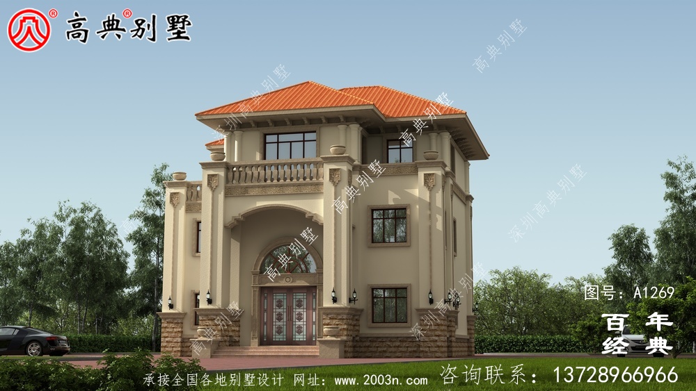 歐式風(fēng)格三層別墅設(shè)計(jì)圖紙_三層別墅圖紙