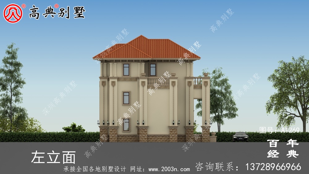 歐式風(fēng)格三層別墅設(shè)計(jì)圖紙_三層別墅圖紙