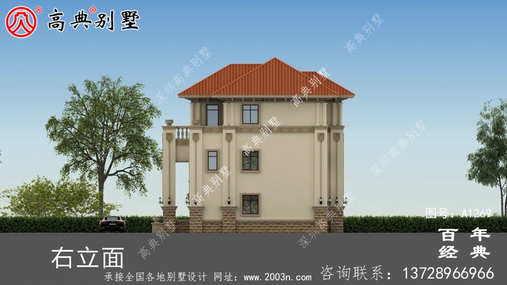 歐式風(fēng)格三層別墅設(shè)計(jì)圖紙_三層別墅圖紙