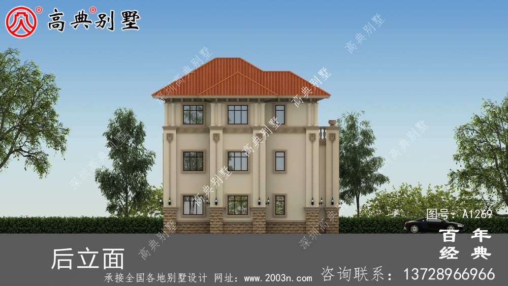 歐式風(fēng)格三層別墅設(shè)計(jì)圖紙_三層別墅圖紙
