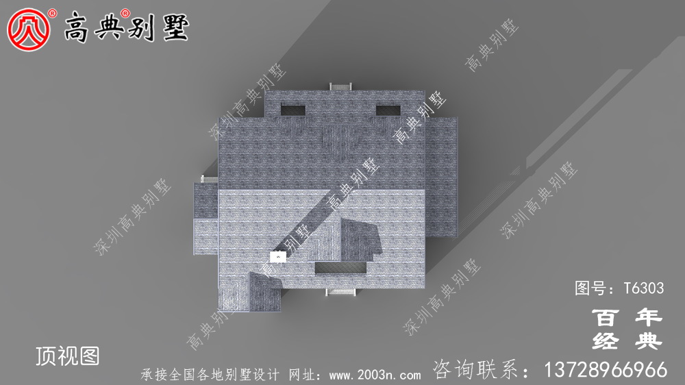 美式簡約單層歐式別墅圖紙及效果圖_農(nóng)村單層自建房設(shè)計圖