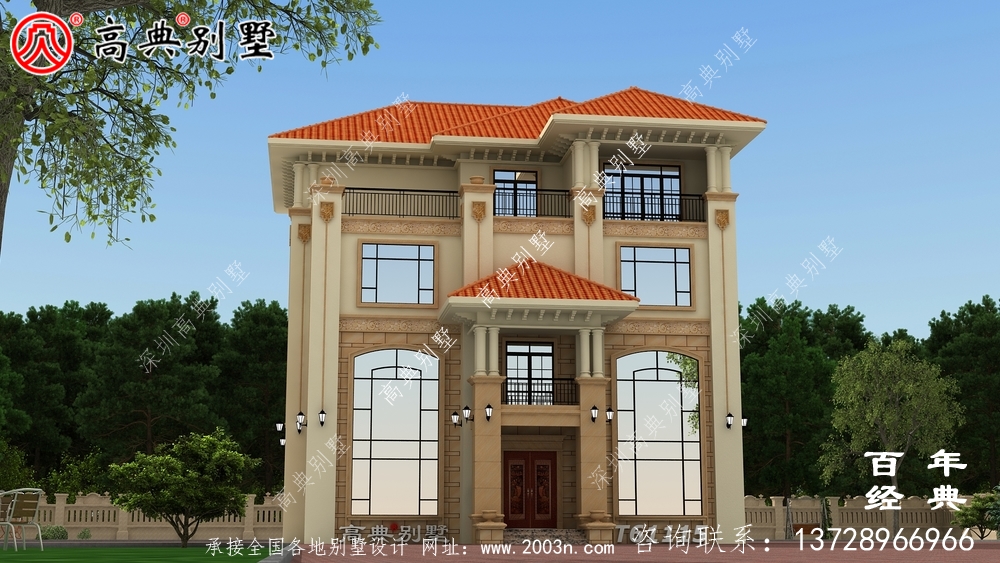 四層帶露臺農村自建房別墅設計圖紙_農村四層房屋設計 四層帶露臺農村自建房別墅設計圖紙_農村四層房屋設計