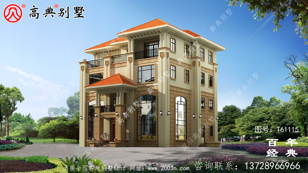 四層帶露臺農村自建房別墅設計圖紙_農村四層房屋設計
