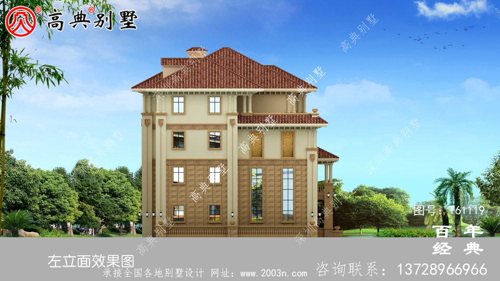 復(fù)式四層歐式別墅設(shè)計圖紙與效果圖大全_農(nóng)村四層別墅設(shè)計