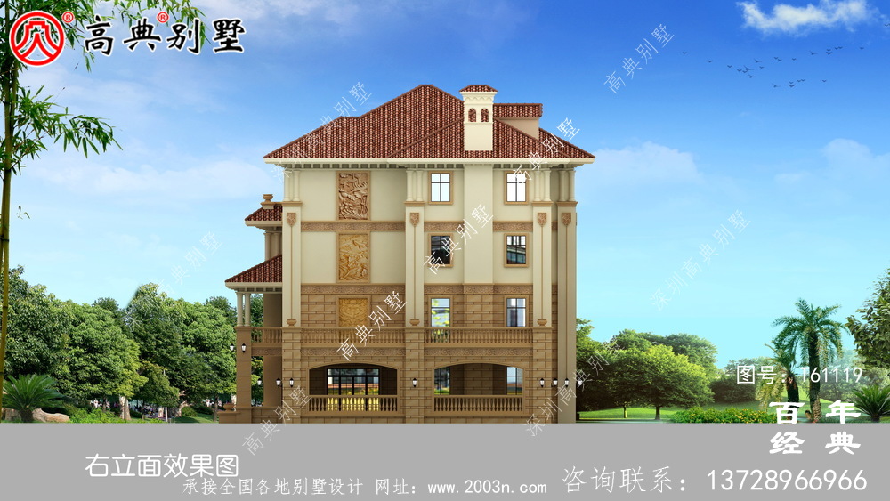 復(fù)式四層歐式別墅設(shè)計圖紙與效果圖大全_農(nóng)村四層別墅設(shè)計