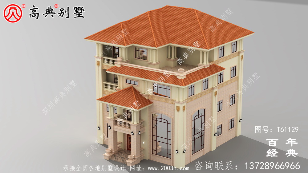 農村四層復式別墅建筑設計圖_農村四層房屋設計