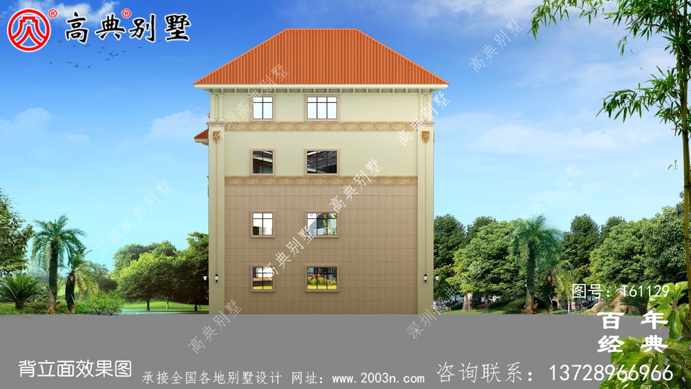 農村四層復式別墅建筑設計圖_農村四層房屋設計