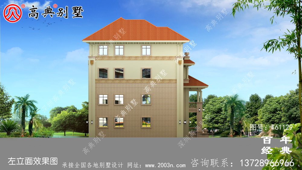 農村四層復式別墅建筑設計圖_農村四層房屋設計