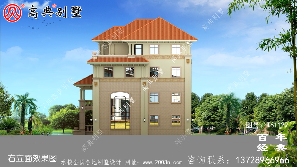 農村四層復式別墅建筑設計圖_農村四層房屋設計