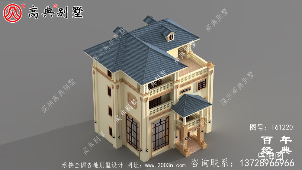 歐式四層別墅設計效果圖_農村四層自建房屋設計圖