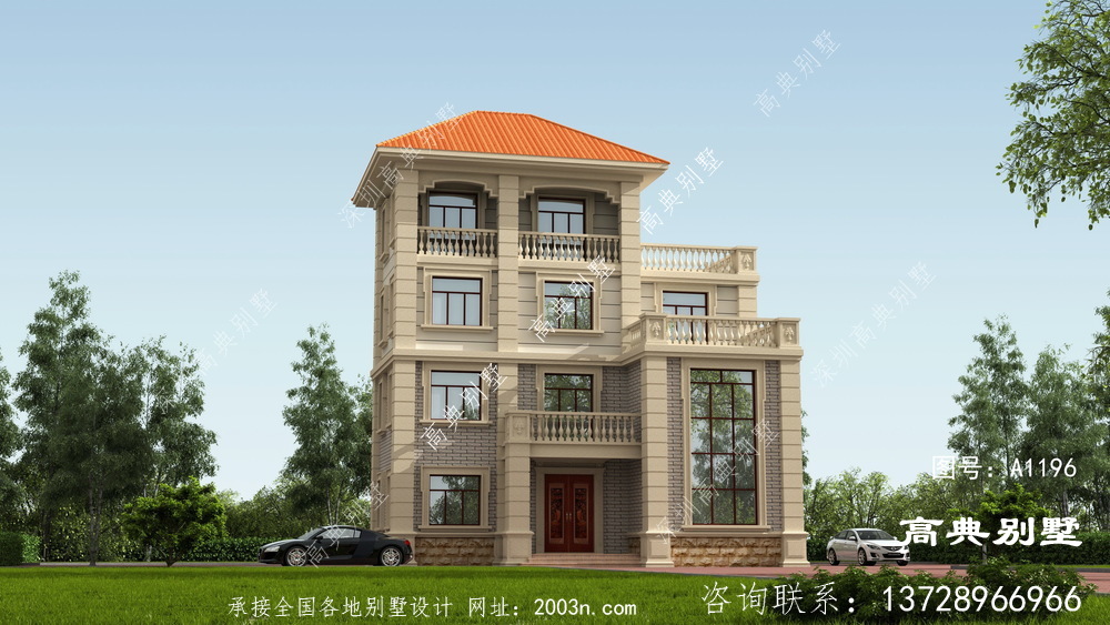農村四樓半別墅建設設計圖,外觀形式獨特 農村四樓半別墅建設設計圖,外觀形式獨特