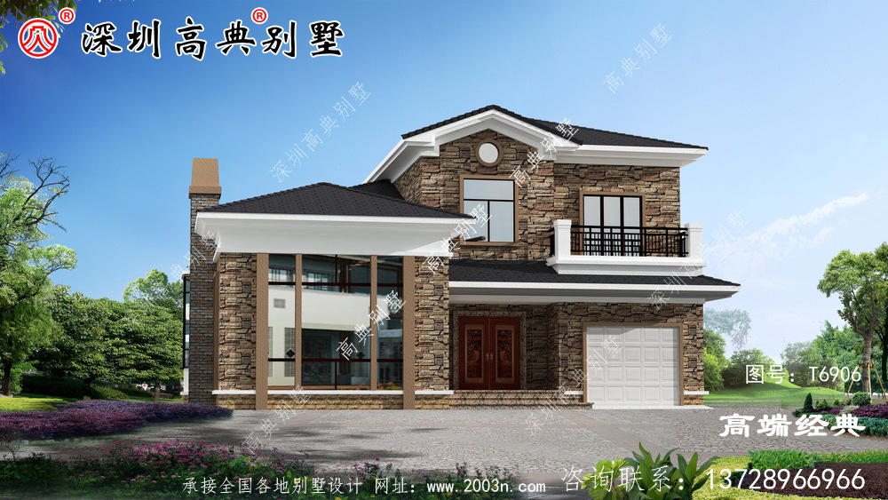 鄉村二層樓簡約大氣效果圖,鄉村建房首選,你心動了嘛。