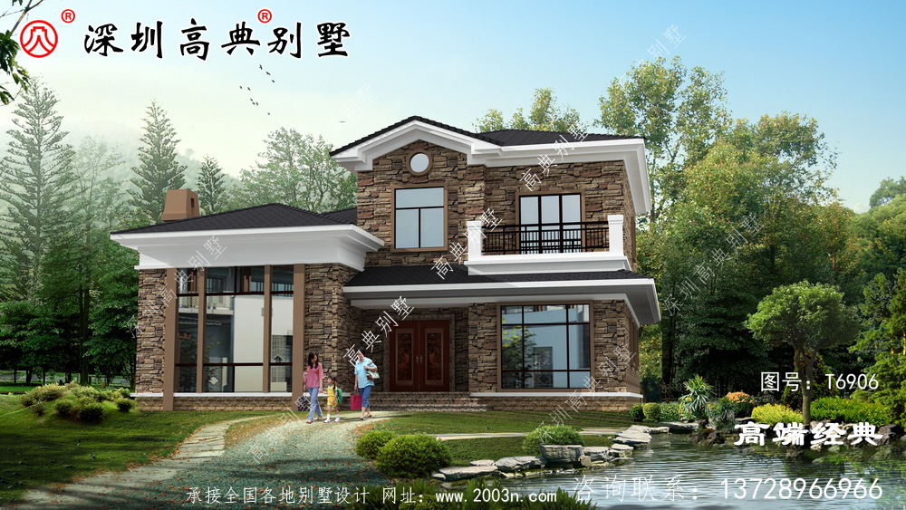鄉村二層樓簡約大氣效果圖,鄉村建房首選,你心動了嘛。