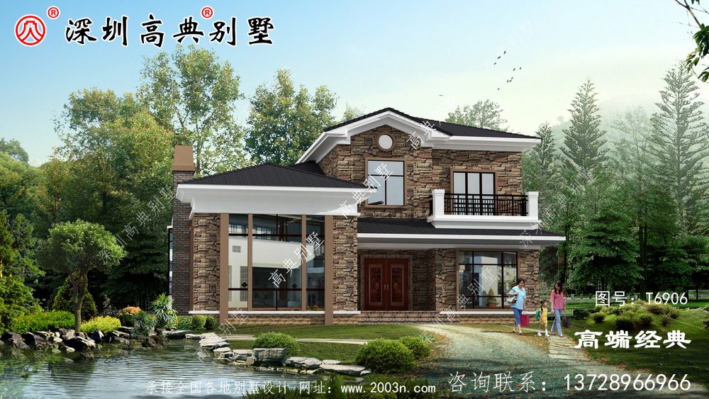 鄉村二層樓簡約大氣效果圖,鄉村建房首選,你心動了嘛。