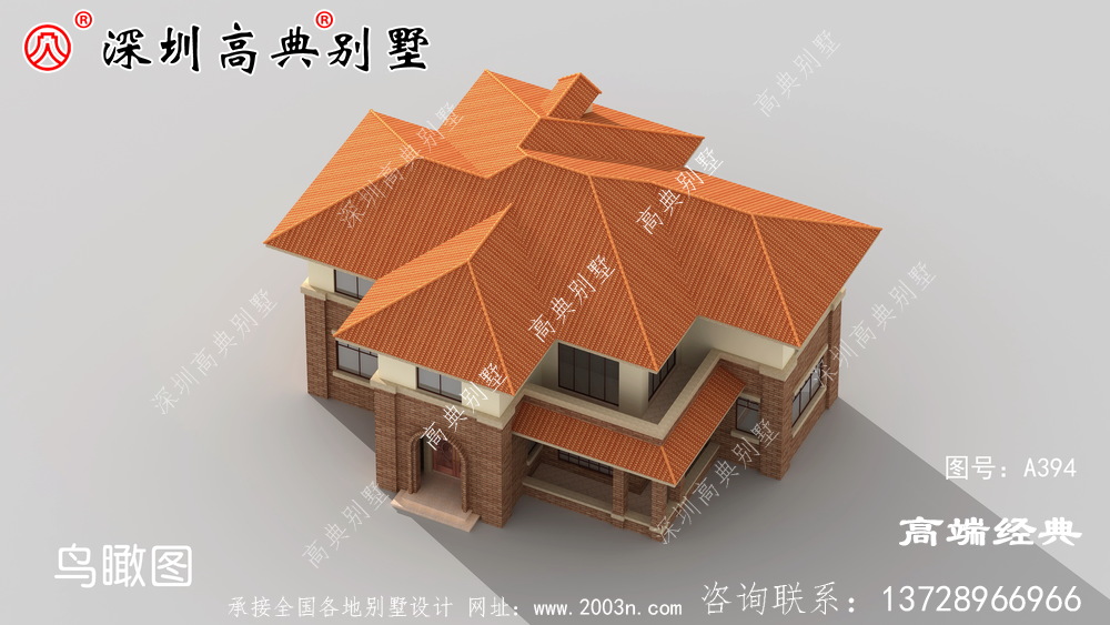 農(nóng)村帶露臺二層別墅圖,外觀簡潔漂亮,住著更舒適