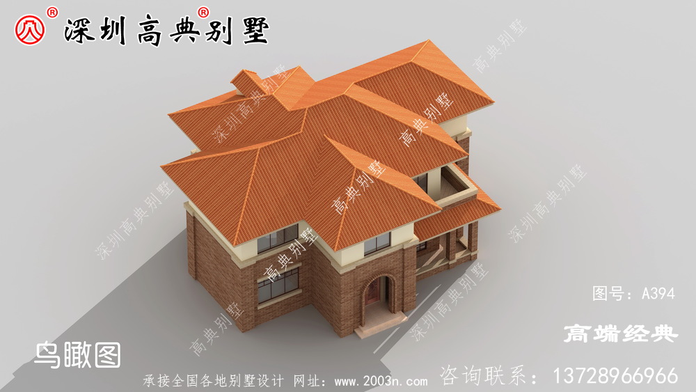農(nóng)村帶露臺二層別墅圖,外觀簡潔漂亮,住著更舒適