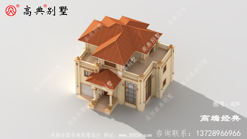 鄉(xiāng)村歐式三層別墅設(shè)計(jì)圖,父母住在里面天天樂(lè)呵呵